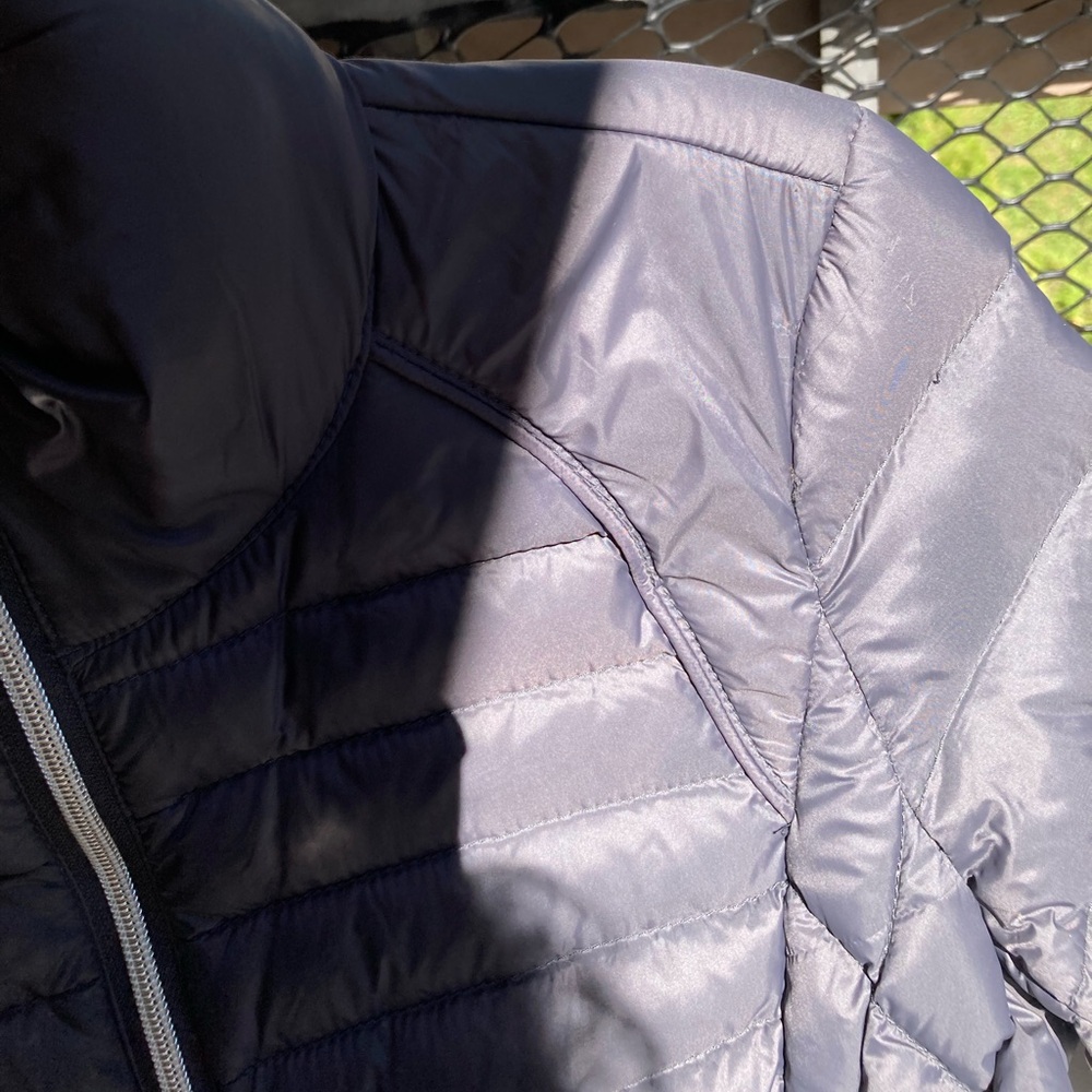 Michael Kors Packable Down Filled Dark Grey Puffer Jacket Coat Silver Hardware - Picture 11 of 17